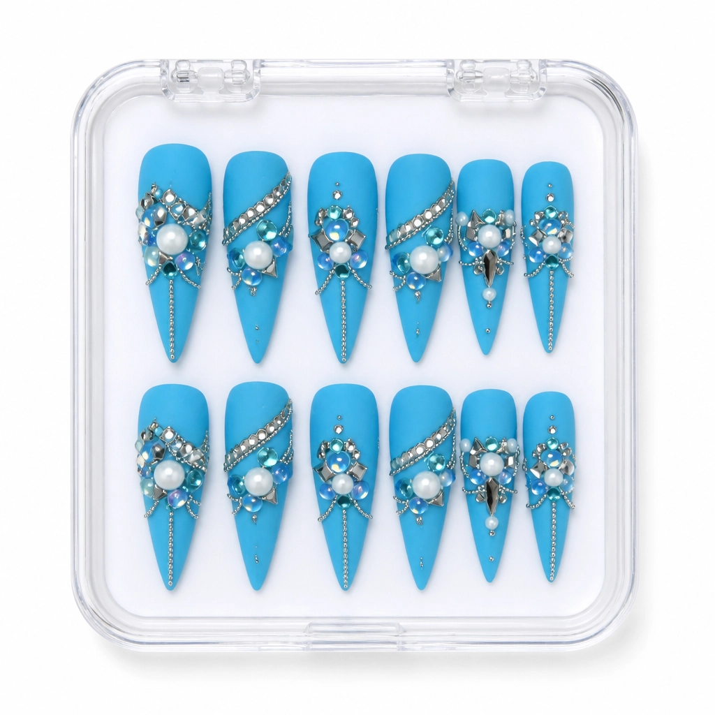 Press-on Nails Wholesale $9.90 Azure Celestial by Yabe Vietnam