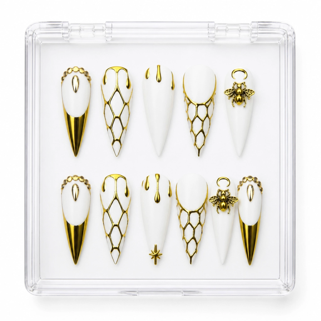 Press-on Nails Wholesale $9.90 Gilded Geometry by Yabe Vietnam