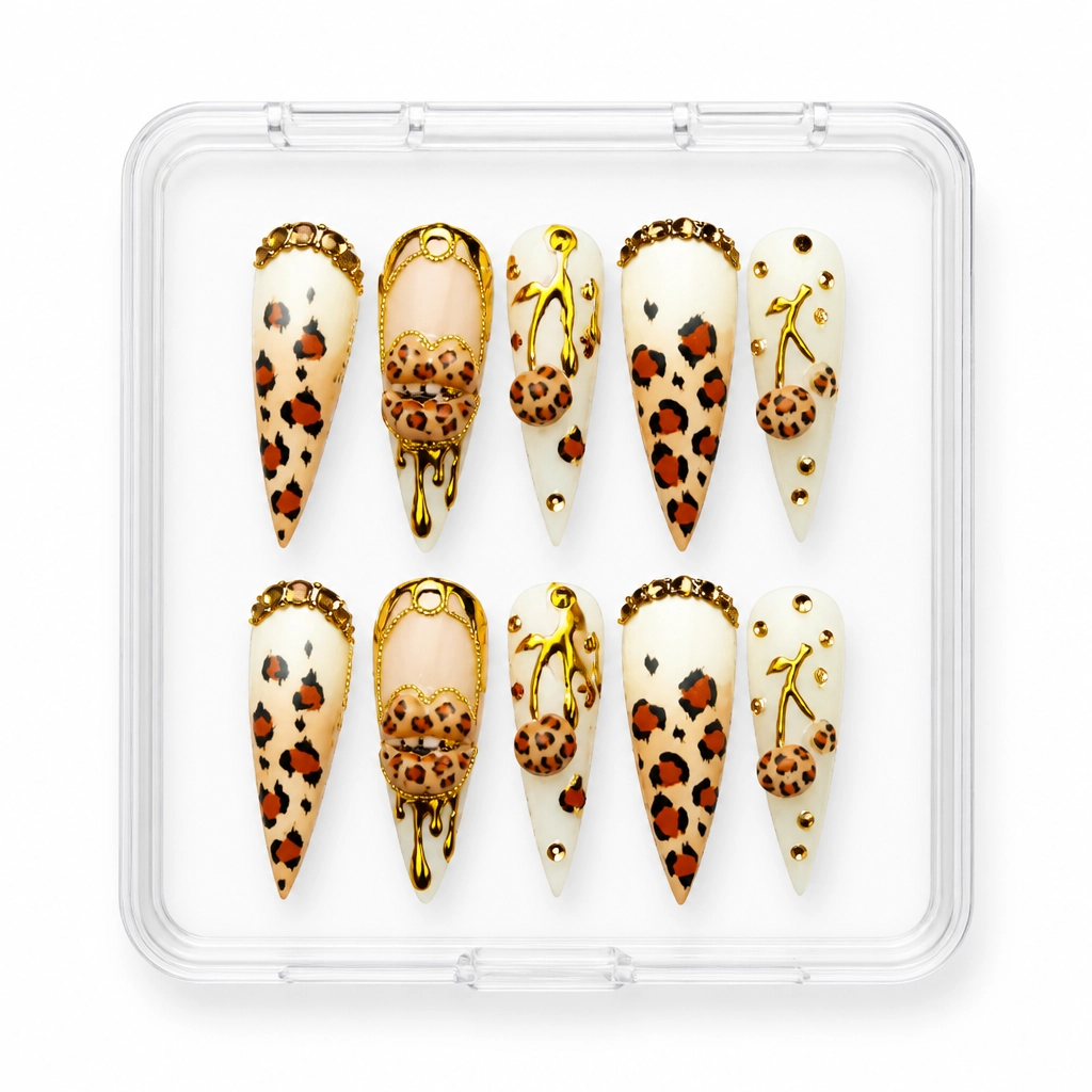 Press-on Nails Wholesale $9.90 Leopard Luxe by Yabe Vietnam