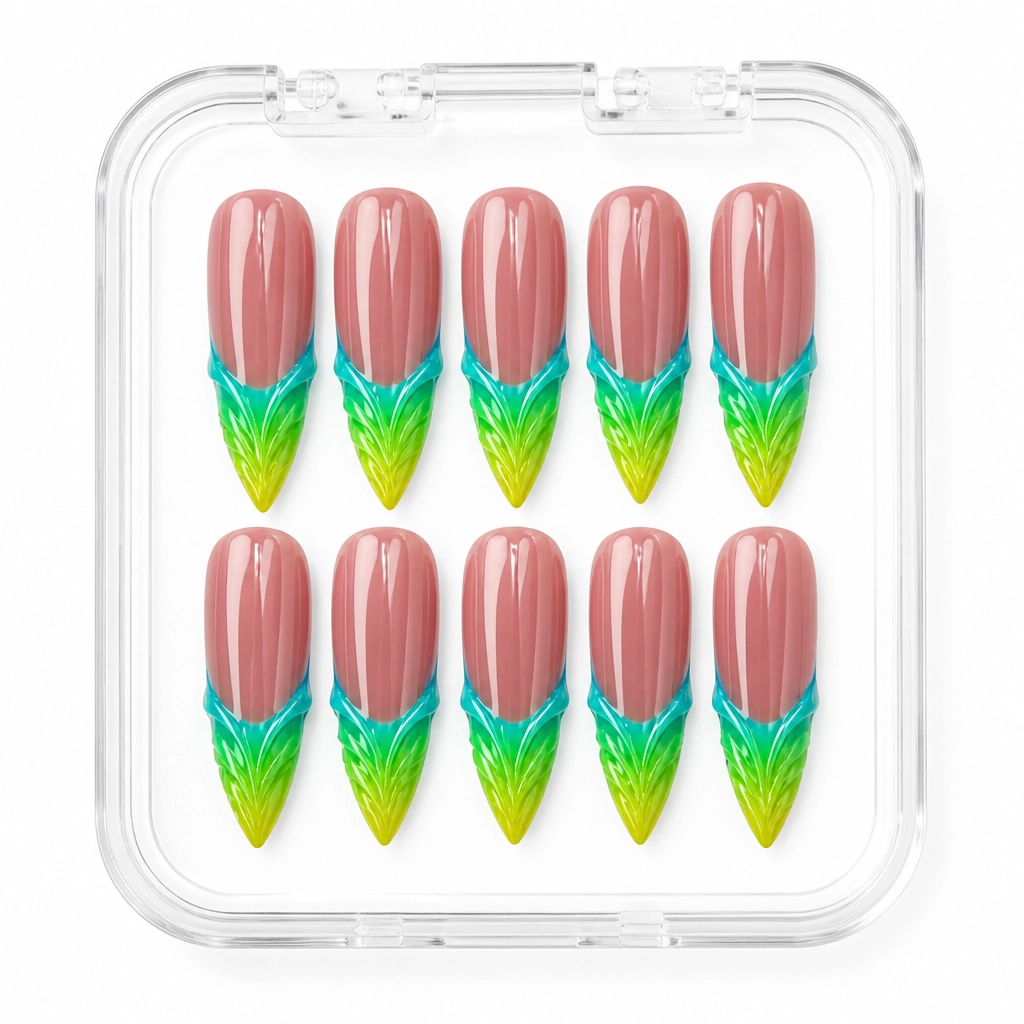 Press-on Nails Wholesale $9.90 Neon Dreamscape by Yabe Vietnam