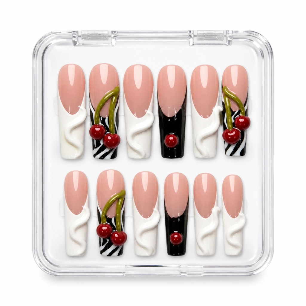 Press-on Nails Wholesale $9.90 Cherry Blossom Elegance by Yabe Vietnam