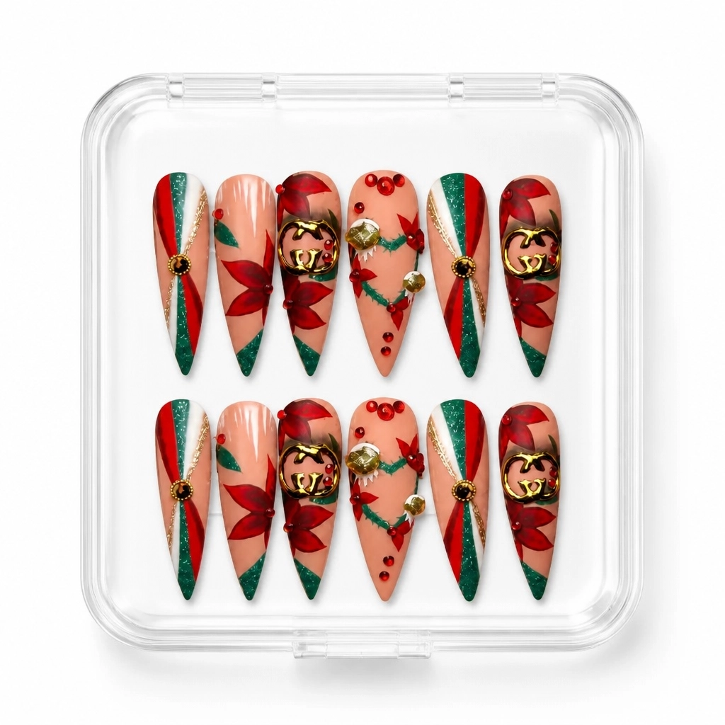 Press-on Nails Wholesale $9.90 Strawberry Luxe by Yabe Vietnam