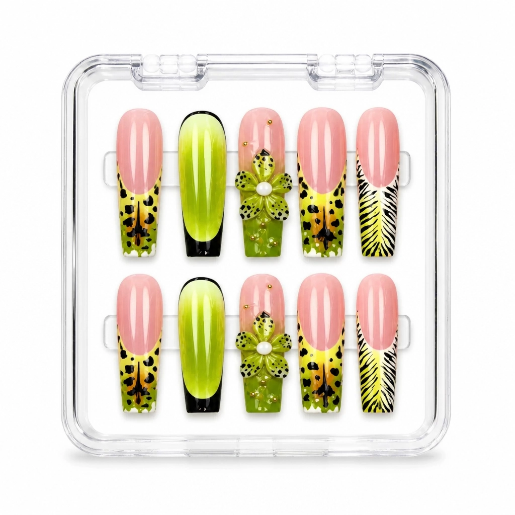 Press-on Nails Wholesale $9.90 Jungle Bloom by Yabe Vietnam
