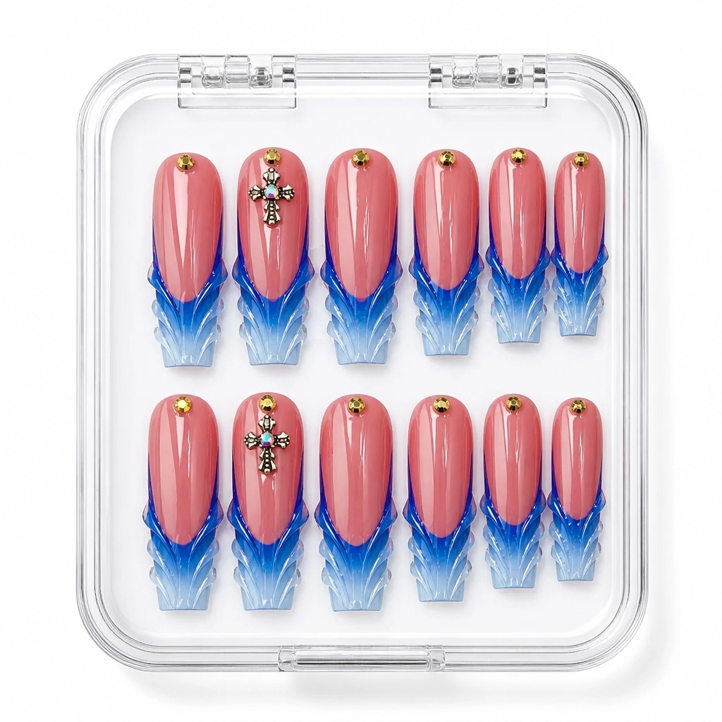 Press-on Nails Wholesale $9.90 Sapphire Dream by Yabe Vietnam