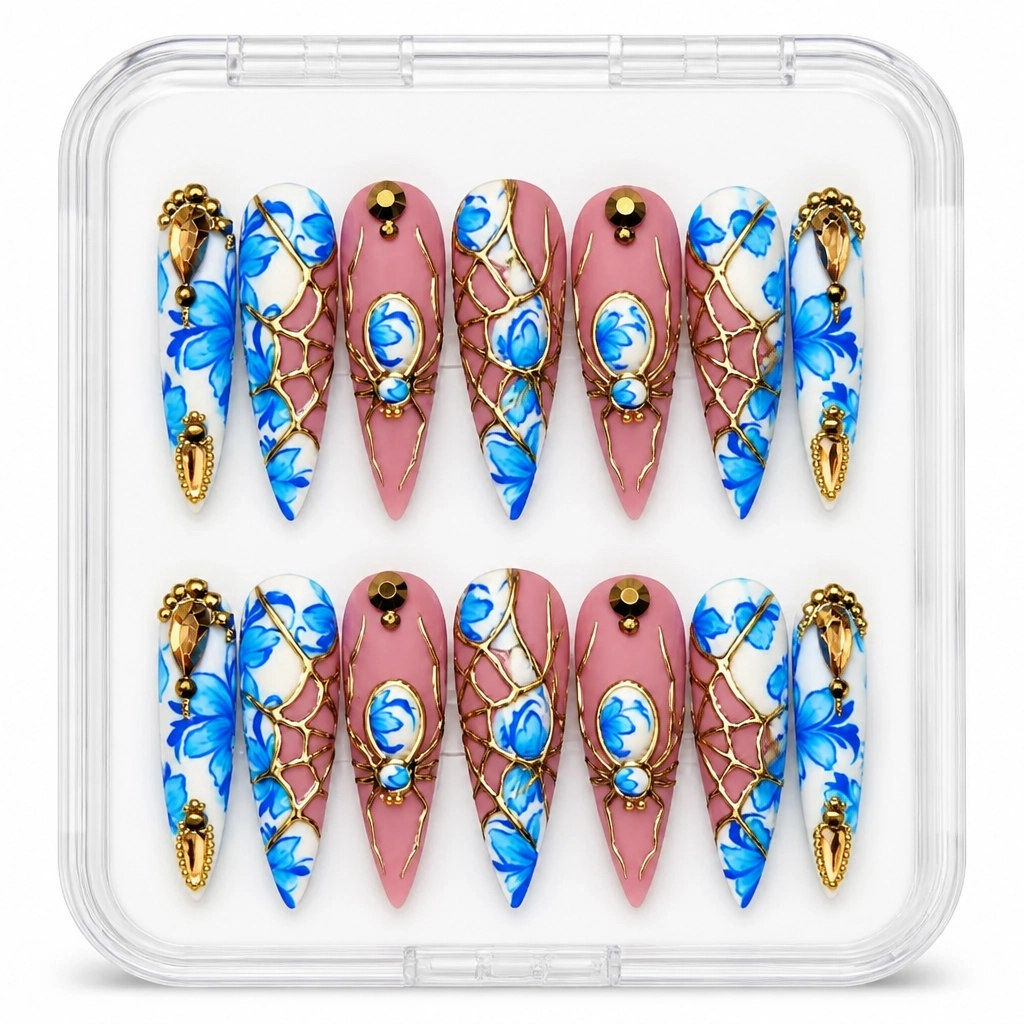 Press-on Nails Wholesale $9.90 Sapphire Luxe by Yabe Vietnam
