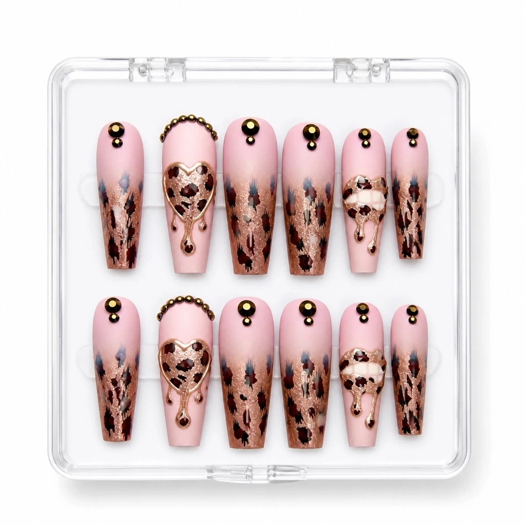 Press-on Nails Wholesale $9.90 Satin Leopard Luxe by Yabe Vietnam