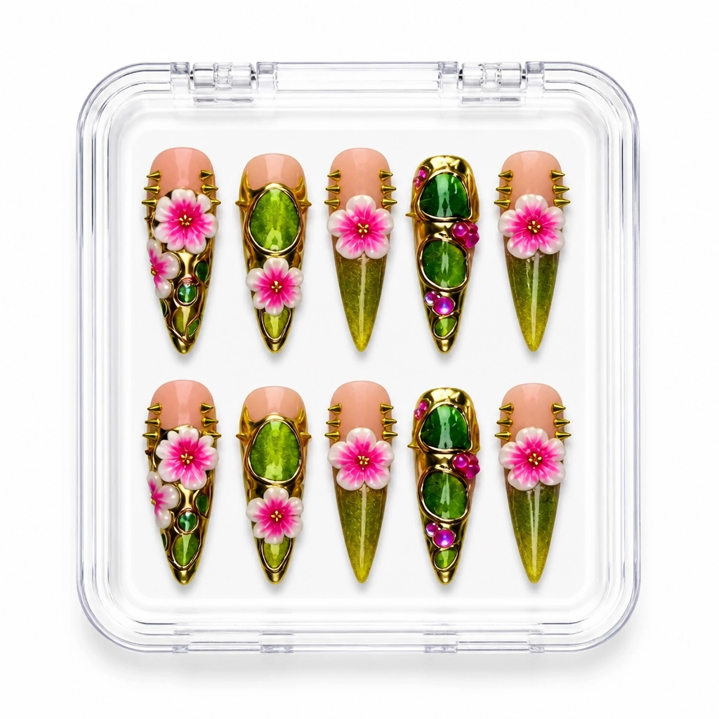 Press-on Nails Wholesale $9.90 Botanical Luxe by Yabe Vietnam