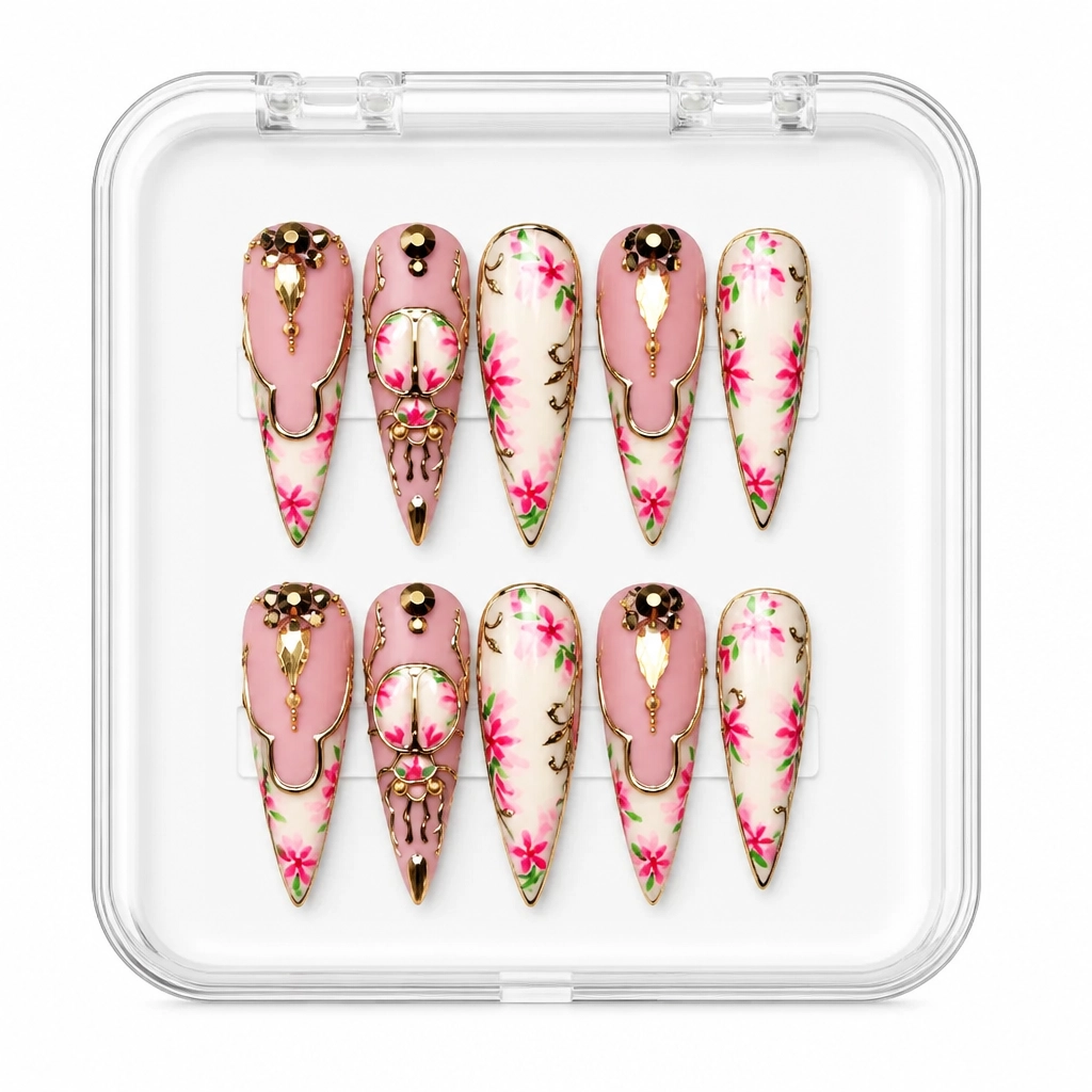 Press-on Nails Wholesale $9.90 Botanical Bliss by Yabe Vietnam
