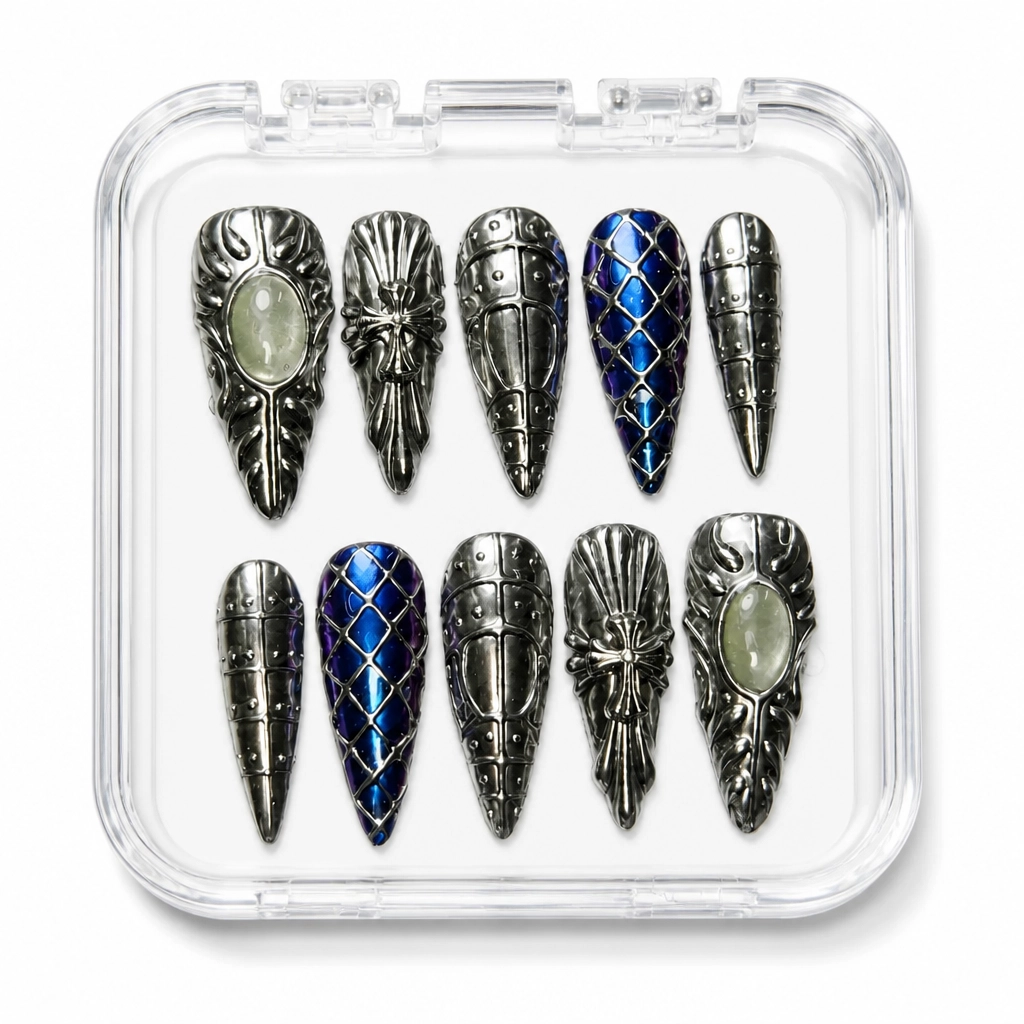Press-on Nails Wholesale $9.90 Midnight Argyle Luxe by Yabe Vietnam