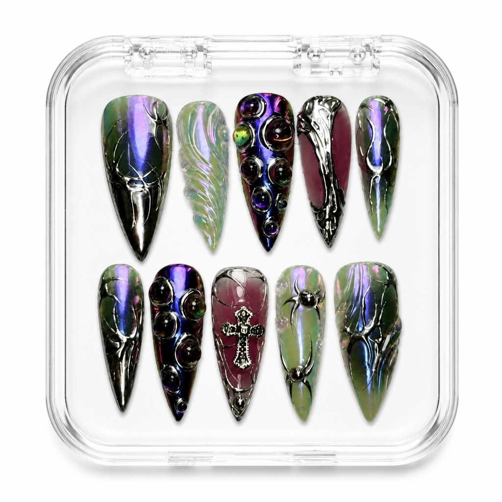 Press-on Nails Wholesale $9.90 Iridescent Allure by Yabe Vietnam