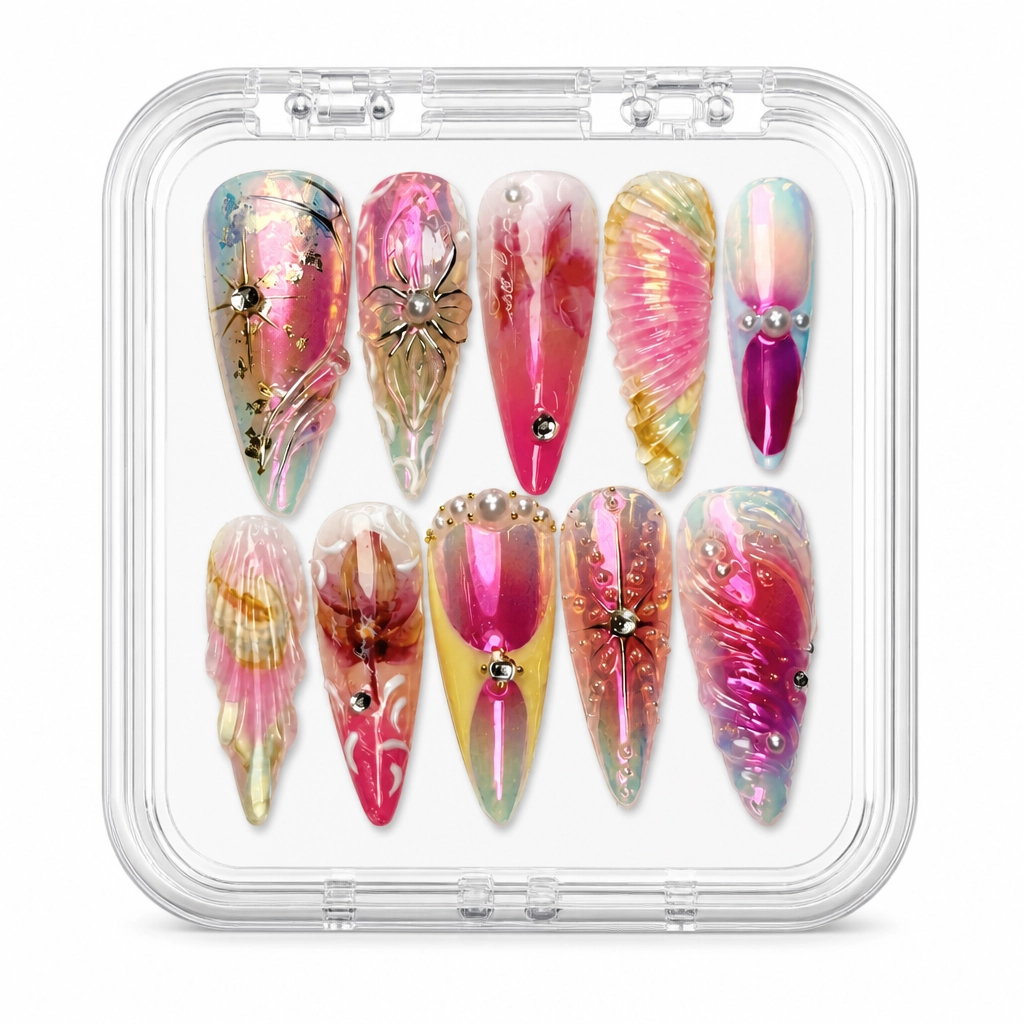 Press-on Nails Wholesale $9.90 Celestial Blossoms by Yabe Vietnam