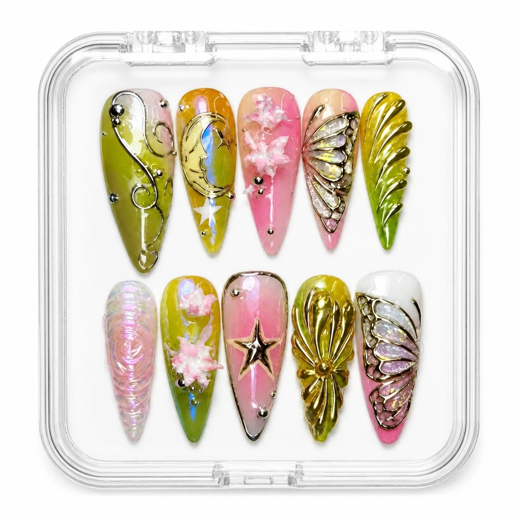 Press-on Nails Wholesale $9.90 Butterfly Dreamscape by Yabe Vietnam