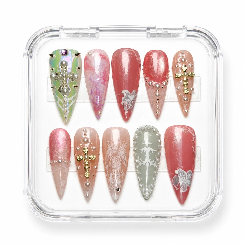 Press-on Nails Wholesale $9.90 Celestial Glamour by Yabe Vietnam