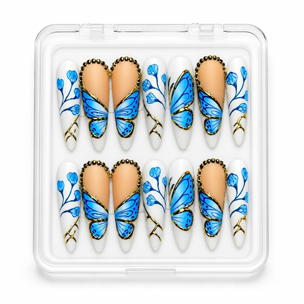 Press-on Nails Wholesale $9.90 Morpho Majesty by Yabe Vietnam