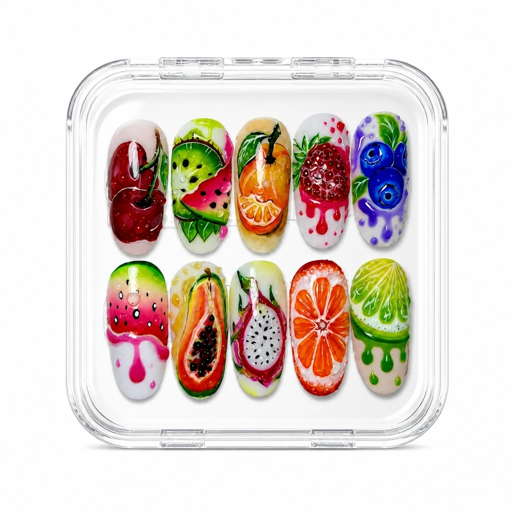 Press-on Nails Wholesale $9.90 Fruitful Whimsy by Yabe Vietnam
