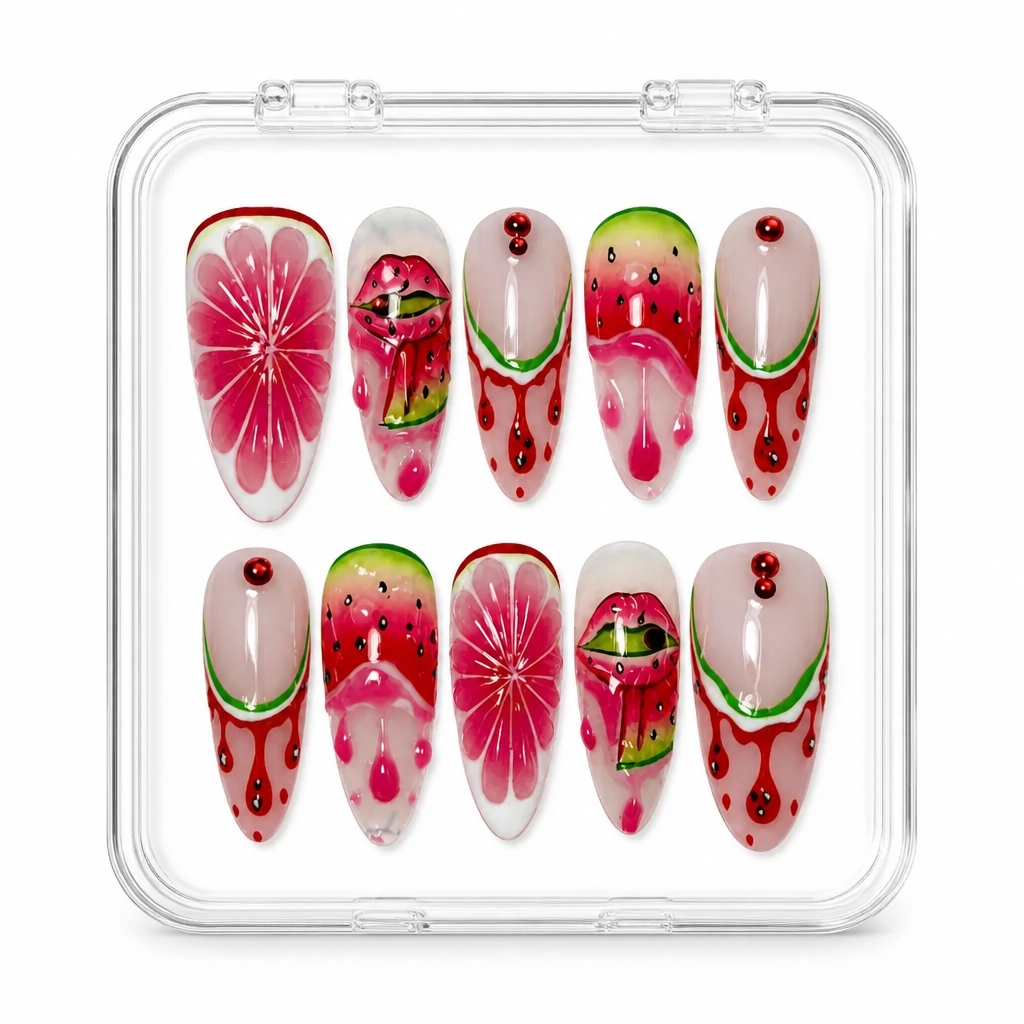 Press-on Nails Wholesale $9.90 Crimson Luxe by Yabe Vietnam