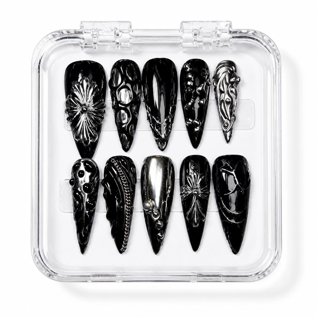 Press-on Nails Wholesale $9.90 Midnight Elegance by Yabe Vietnam