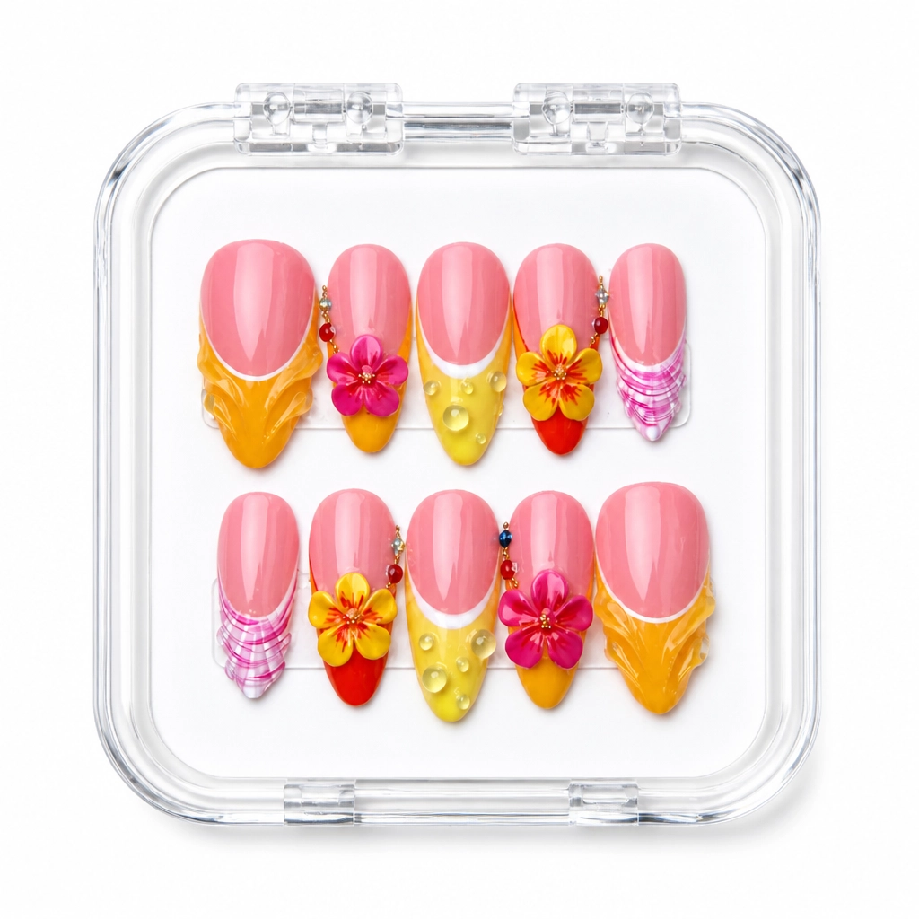 Press-on Nails Wholesale $9.90 Floral Luxe by Yabe Vietnam