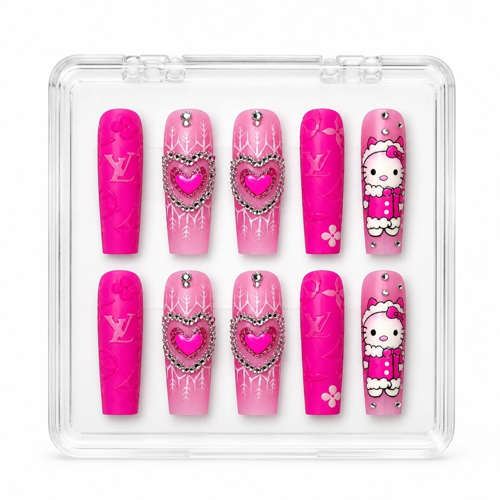 Press-on Nails Wholesale $9.90 Sakura Bliss by Yabe Vietnam