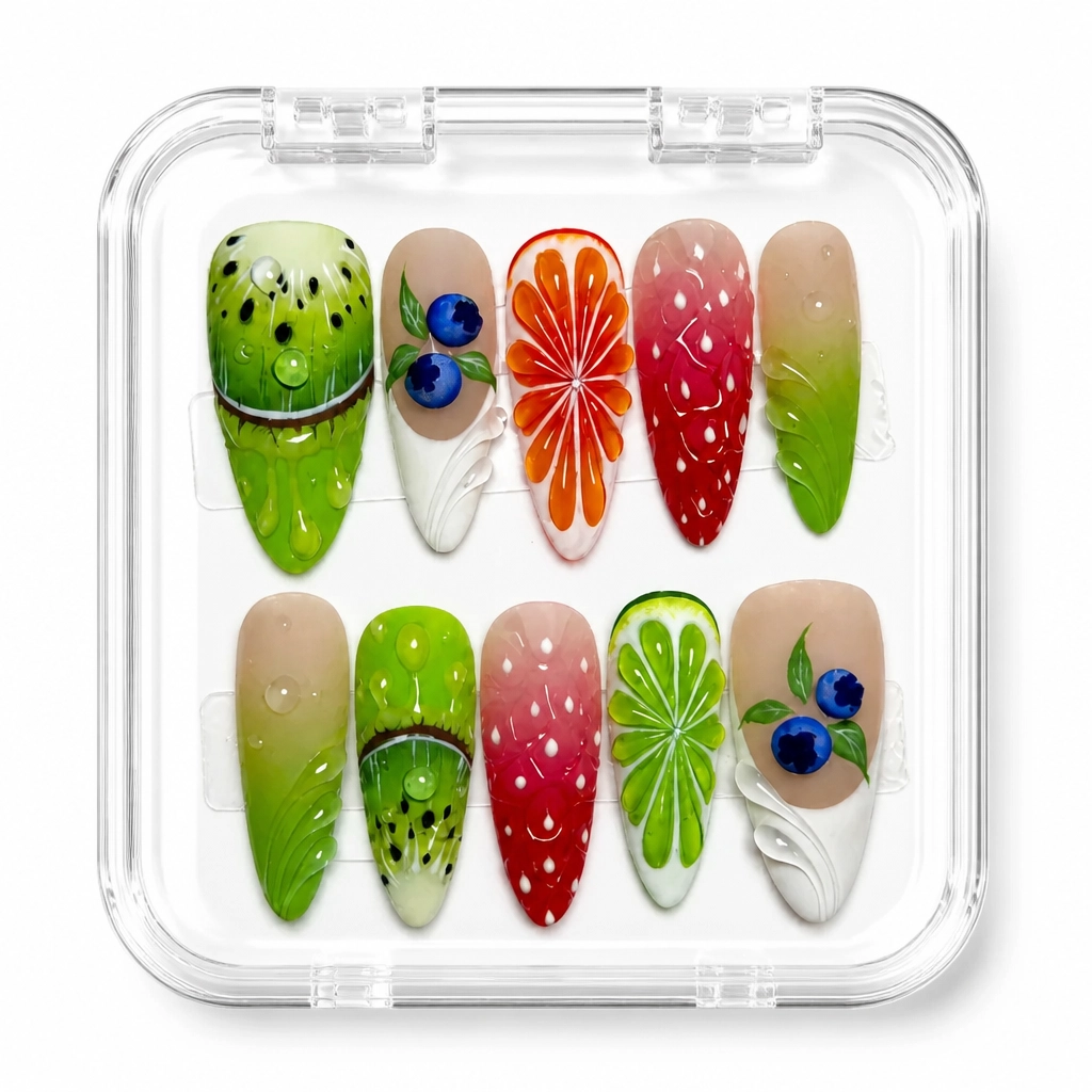 Press-on Nails Wholesale $9.90 Orchard Delight by Yabe Vietnam