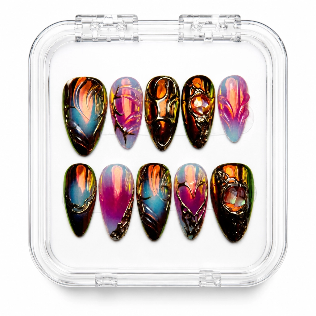 Press-on Nails Wholesale $9.90 Chromatic Obsidian by Yabe Vietnam