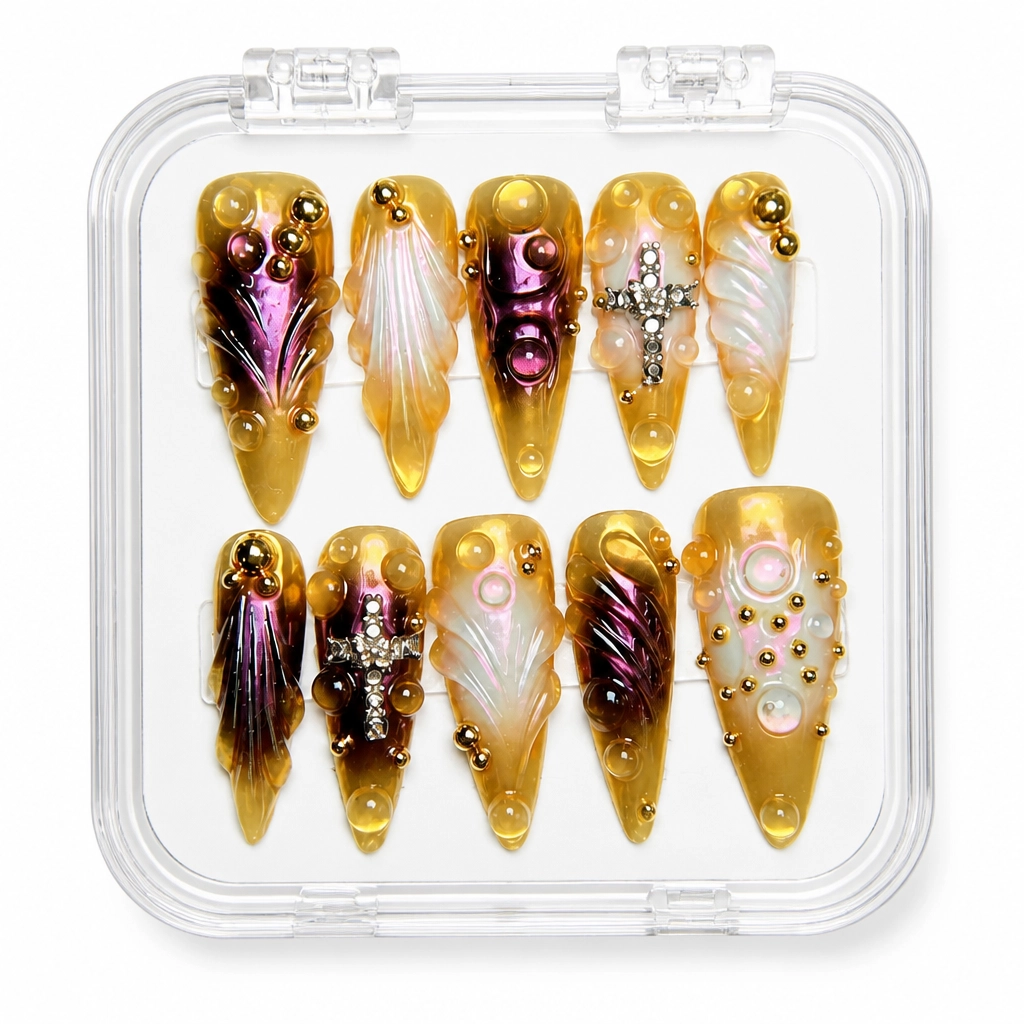Press-on Nails Wholesale $9.90 Gilded Luxe by Yabe Vietnam