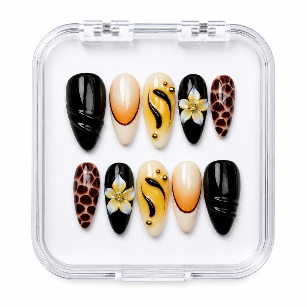 Press-on Nails Wholesale $9.90 Leopard Luxe by Yabe Vietnam