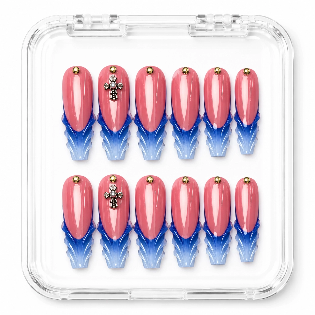 Press-on Nails Wholesale $9.90 Velvet Azure by Yabe Vietnam