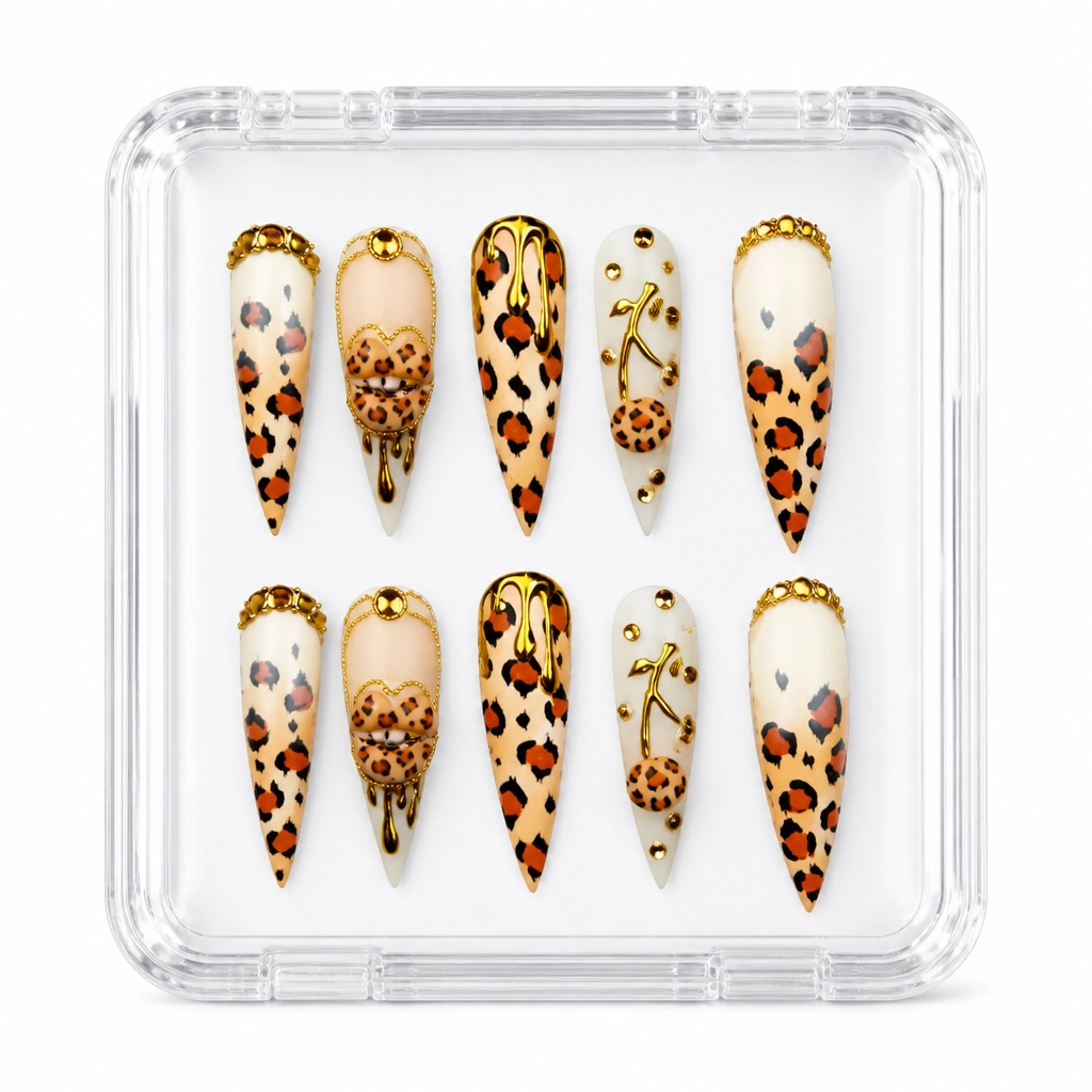 Press-on Nails Wholesale $9.90 Cream Tortoiseshell by Yabe Vietnam