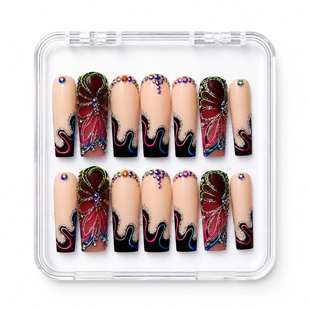 Press-on Nails Wholesale $9.90 Crimson Luxe by Yabe Vietnam