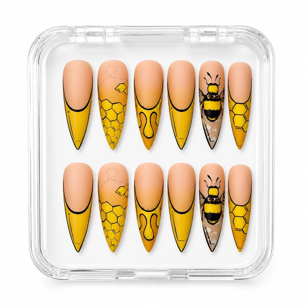 Press-on Nails Wholesale $9.90 Golden Honeycomb by Yabe Vietnam