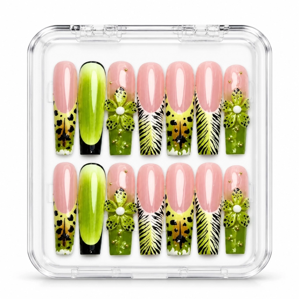 Press-on Nails Wholesale $9.90 Tropical Wildflower by Yabe Vietnam