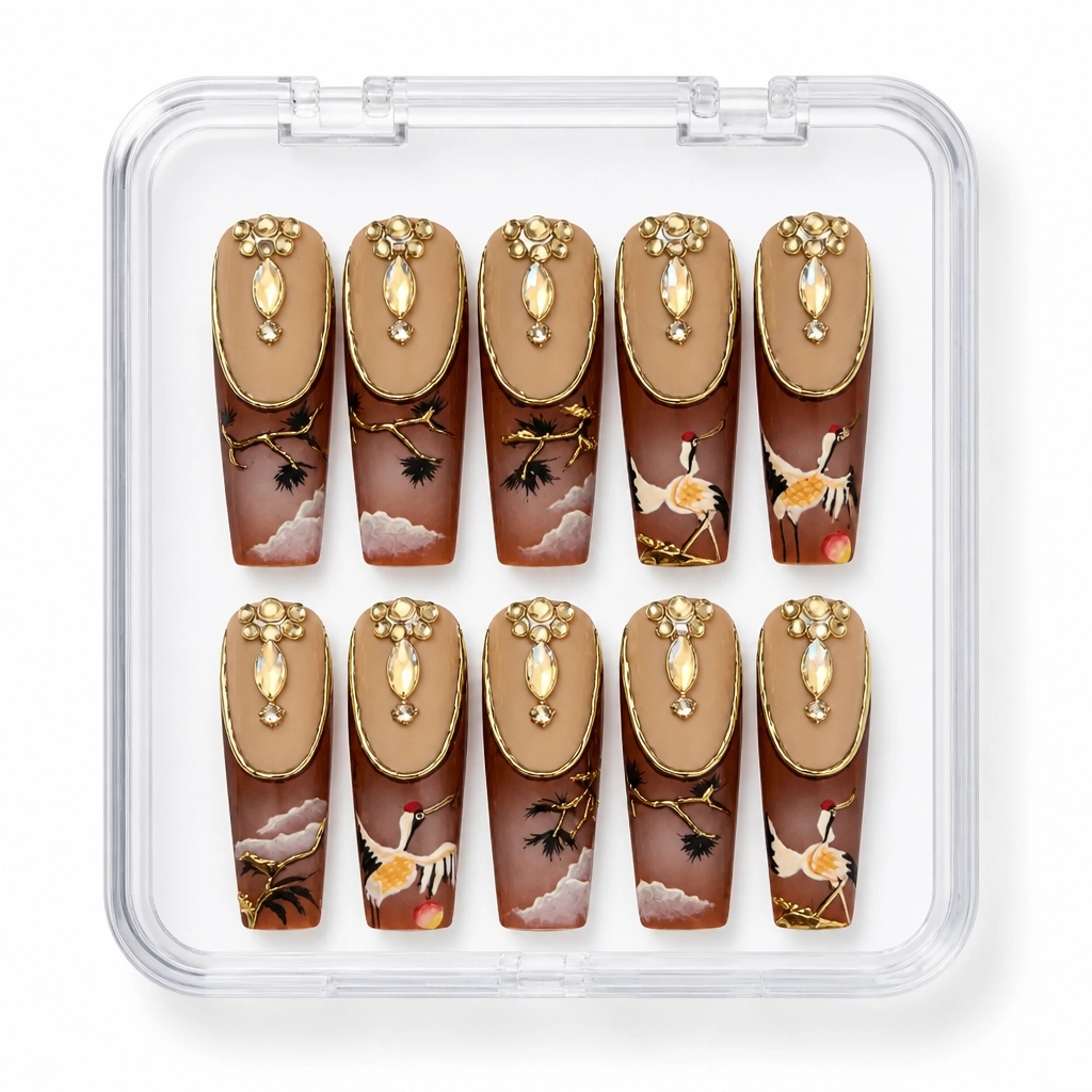 Press-on Nails Wholesale $9.90 Nude Autumn Luxe by Yabe Vietnam