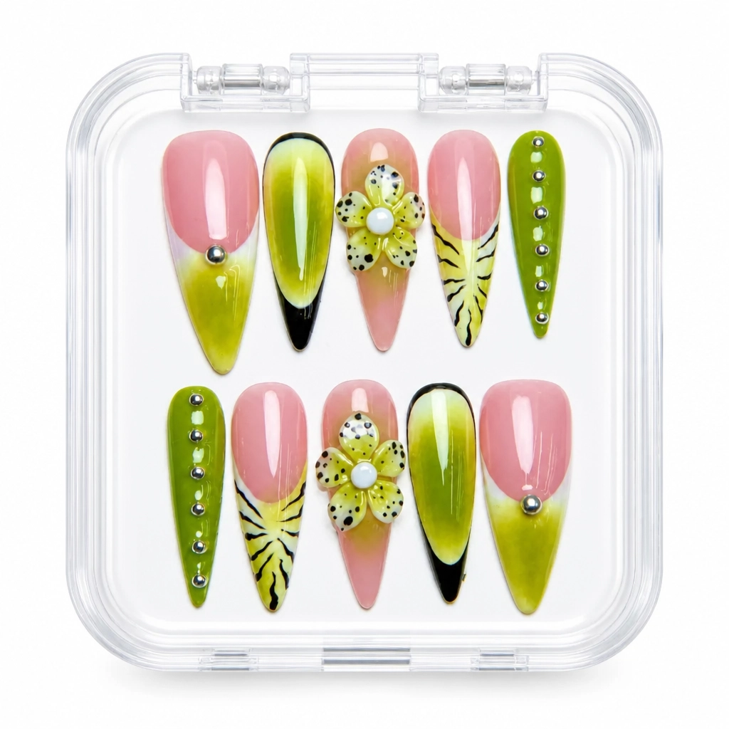 Press-on Nails Wholesale $9.90 Mauve Botanical Luxe by Yabe Vietnam
