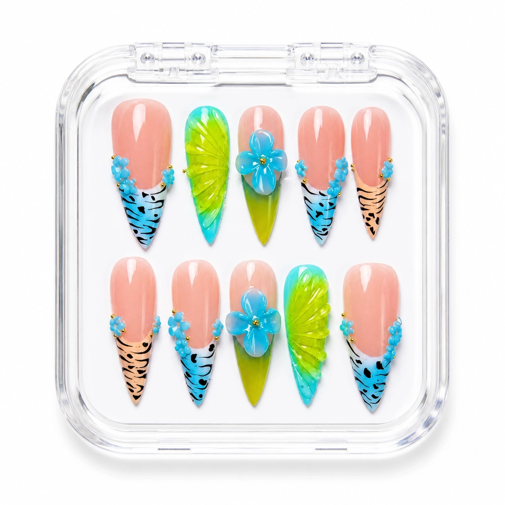 Press-on Nails Wholesale $9.90 Tropical Majesty by Yabe Vietnam