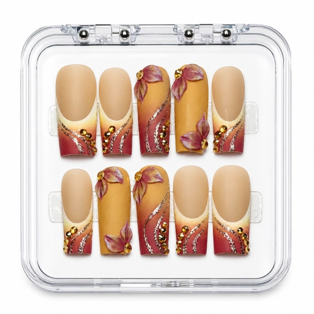 Press-on Nails Wholesale $9.90 Crimson Luxe by Yabe Vietnam