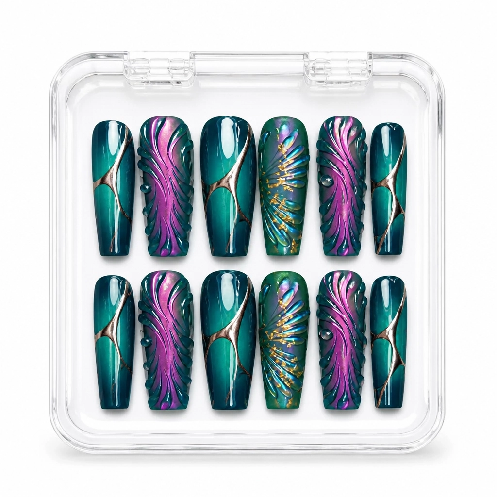 Press-on Nails Wholesale $9.90 Cosmic Aurora by Yabe Vietnam