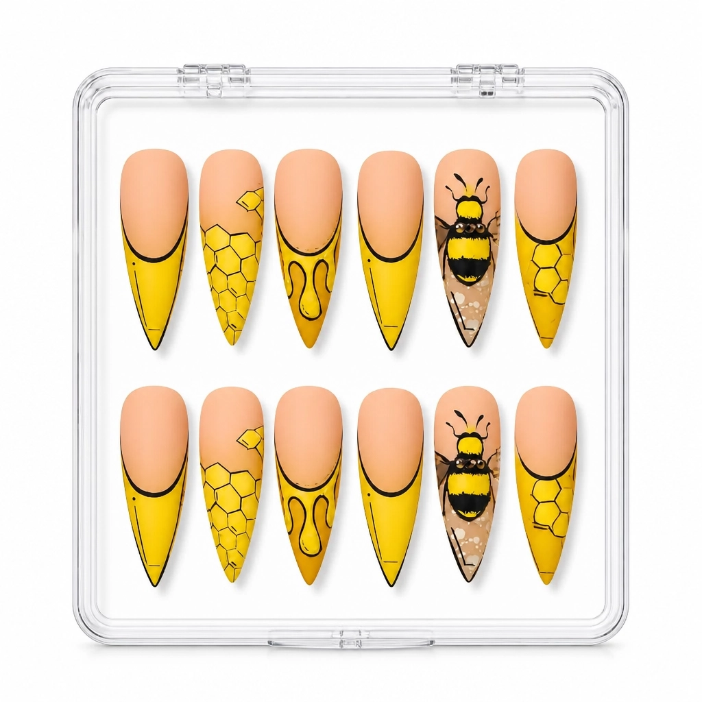 Press-on Nails Wholesale $9.90 Nude Honeycomb by Yabe Vietnam