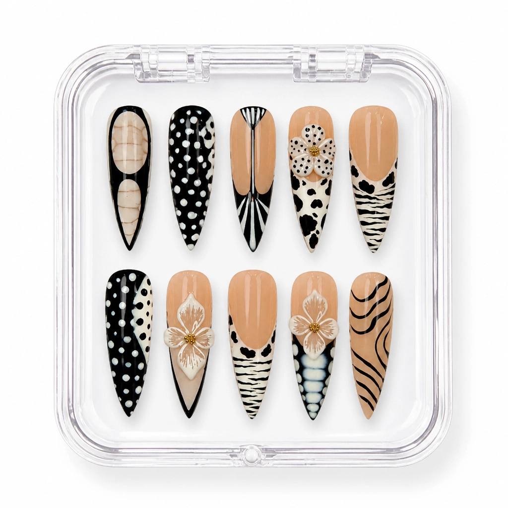 Press-on Nails Wholesale $9.90 Wild Elegance by Yabe Vietnam