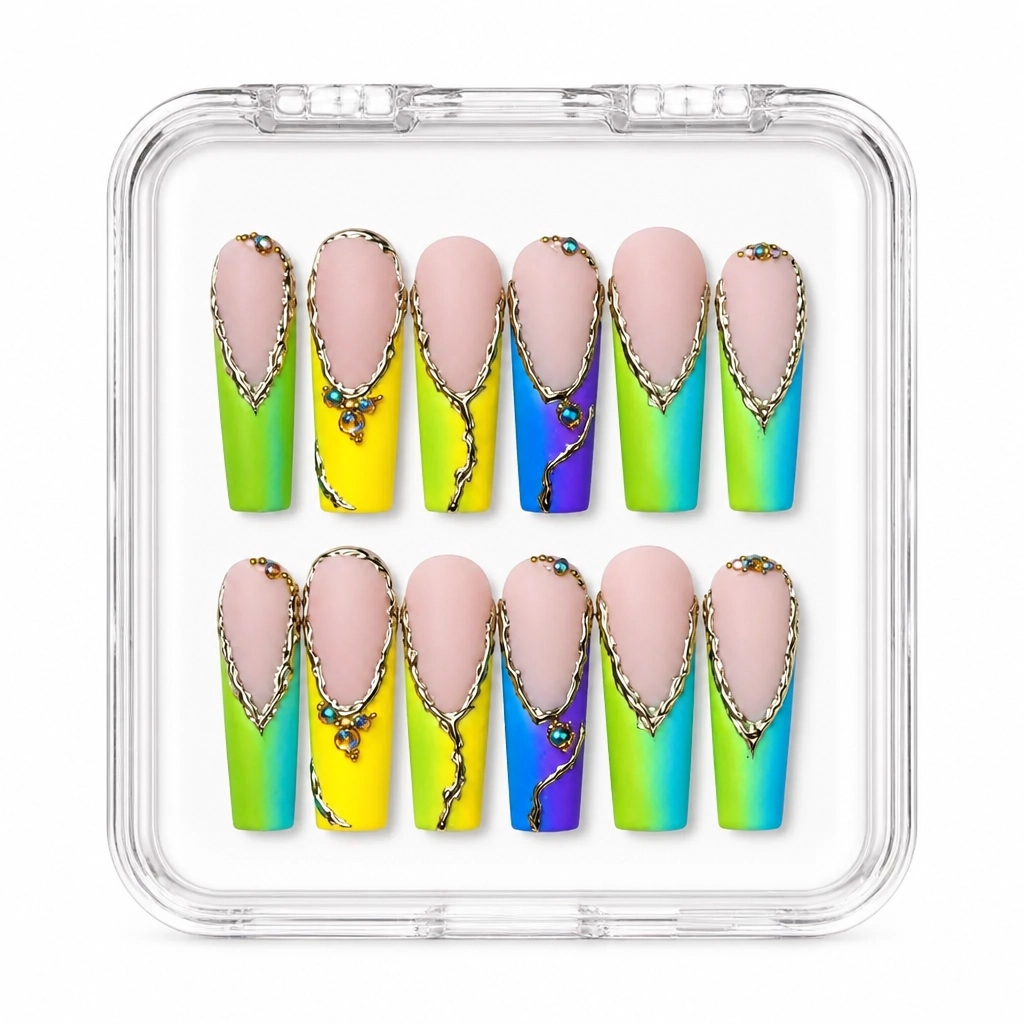Press-on Nails Wholesale $9.90 Neon Luxe by Yabe Vietnam