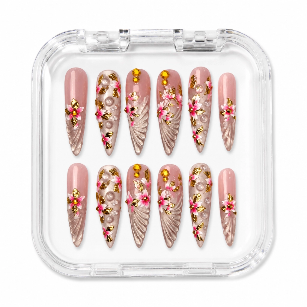 Press-on Nails Wholesale $9.90 Opulent Garden by Yabe Vietnam