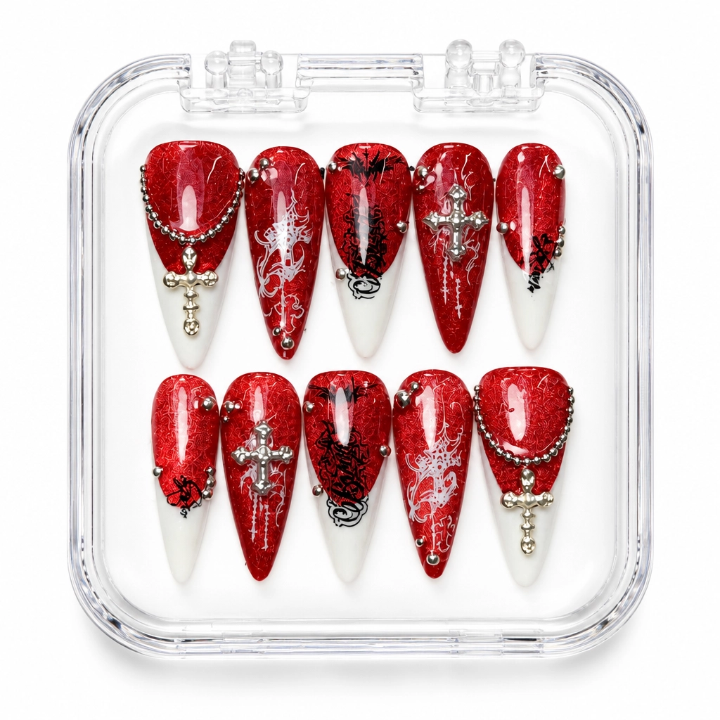 Press-on Nails Wholesale $9.90 Crimson Royalty by Yabe Vietnam