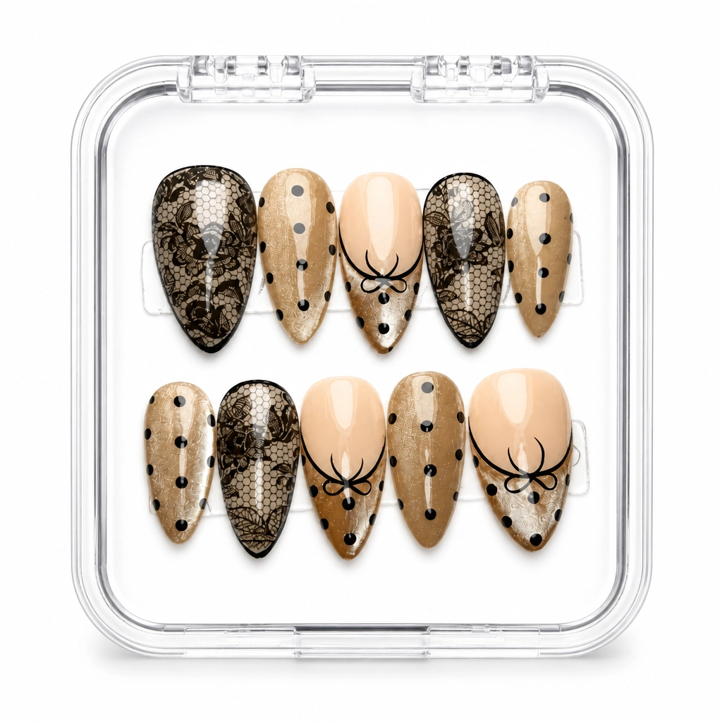 Press-on Nails Wholesale $9.90 Crackle Elegance by Yabe Vietnam