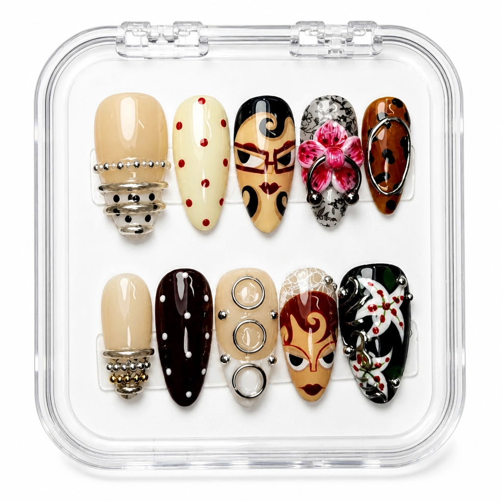 Press-on Nails Wholesale $9.90 Botanical Bliss by Yabe Vietnam