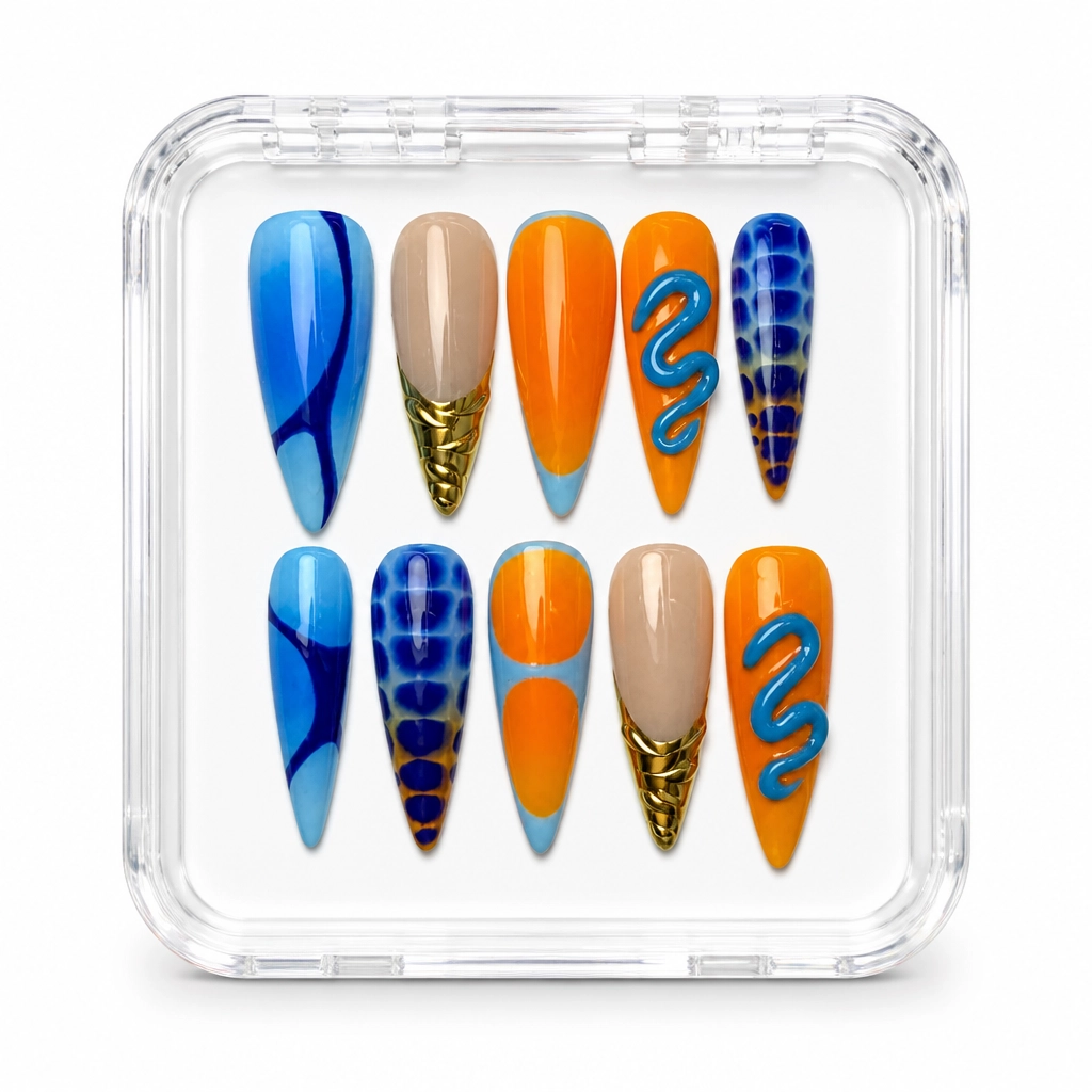 Press-on Nails Wholesale $9.90 Chromatic Wave by Yabe Vietnam
