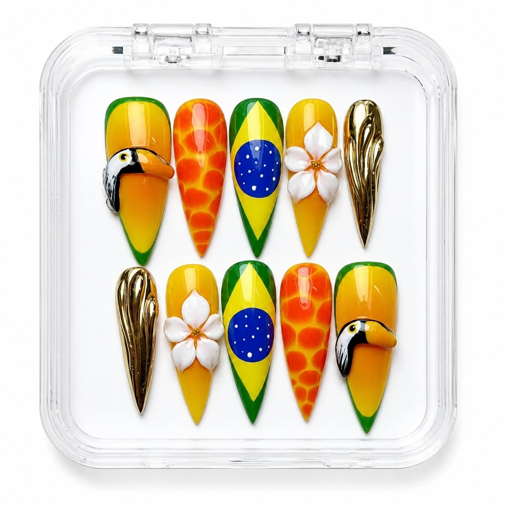 Press-on Nails Wholesale $9.90 Citrus Burst by Yabe Vietnam