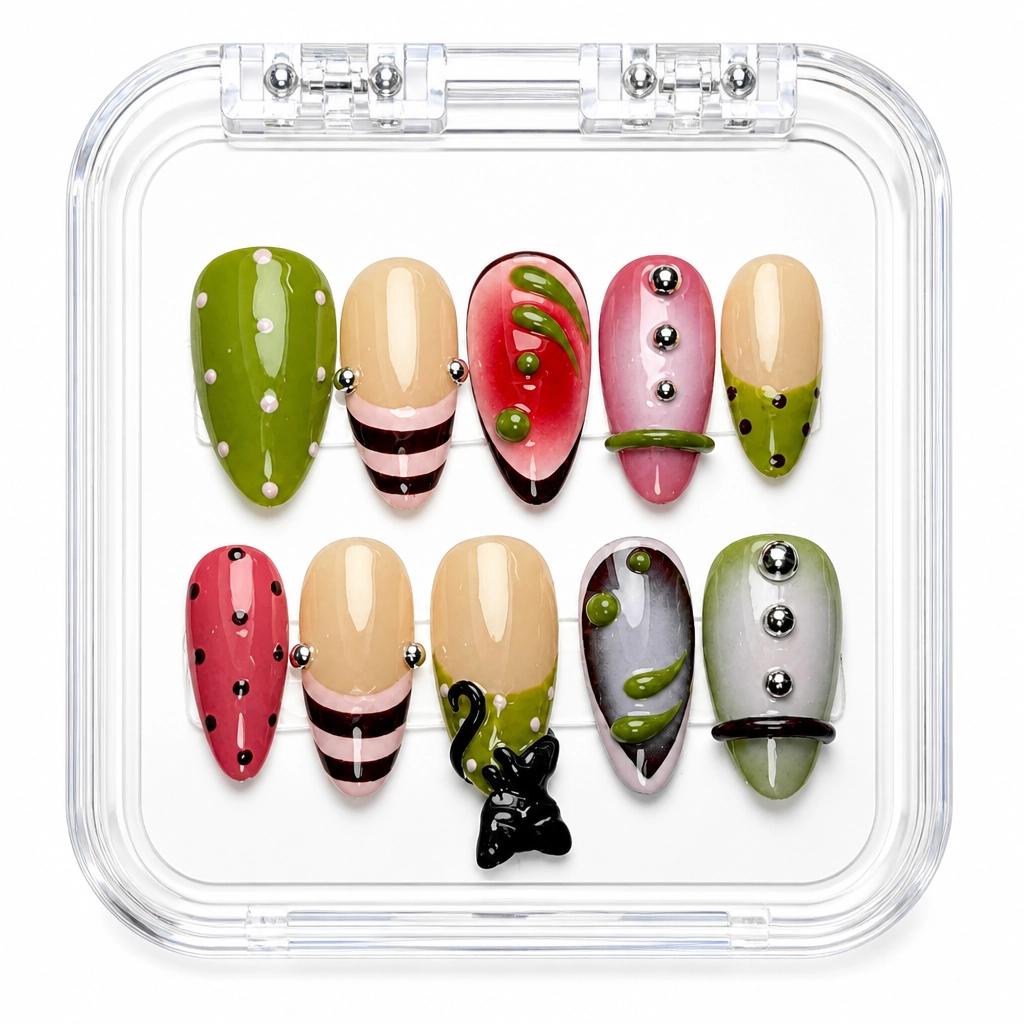Press-on Nails Wholesale $9.90 Botanical Bliss by Yabe Vietnam