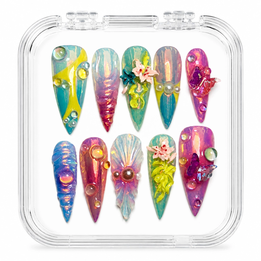 Press-on Nails Wholesale $9.90 Tropical Bloom by Yabe Vietnam