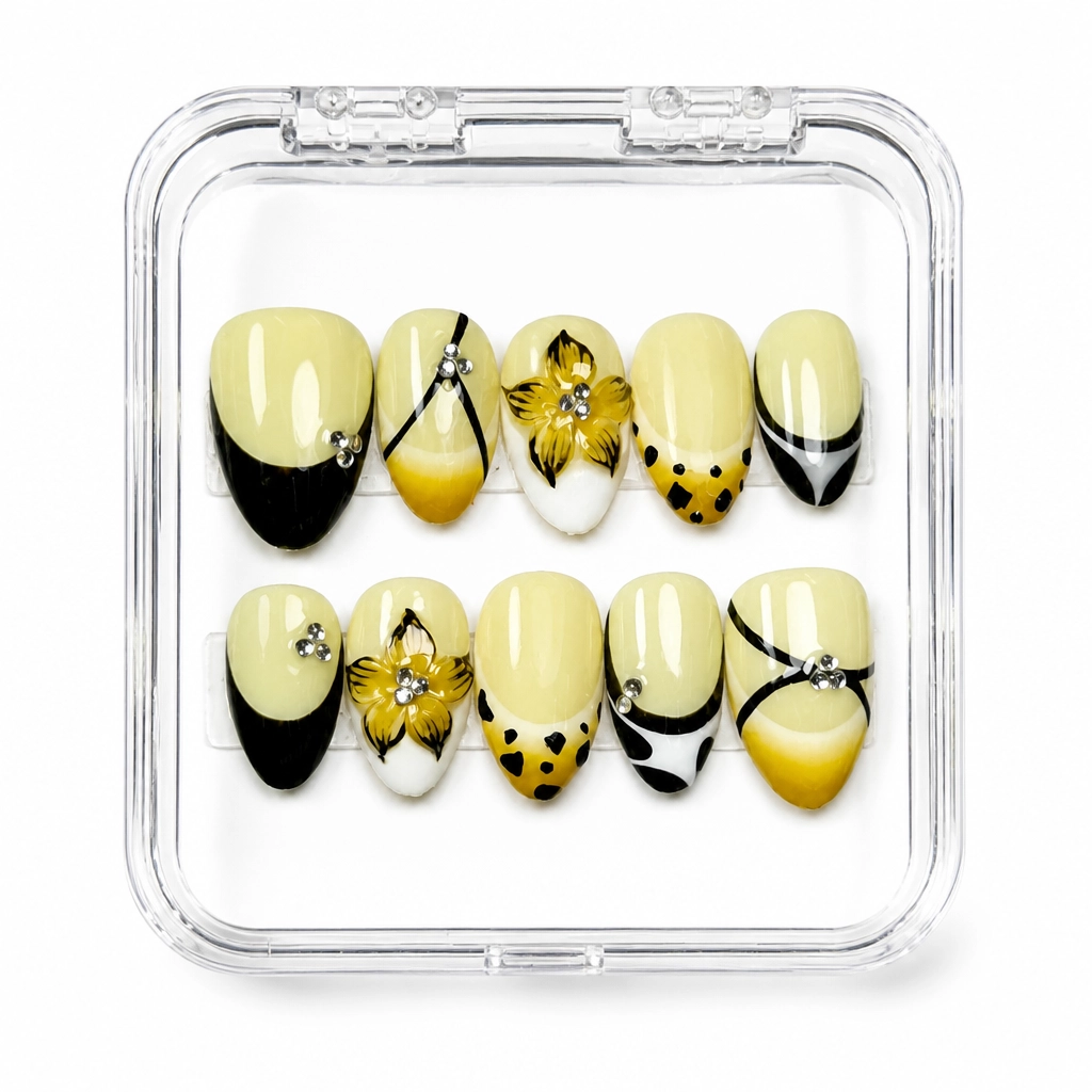 Press-on Nails Wholesale $9.90 Honey Leopard Luxe by Yabe Vietnam