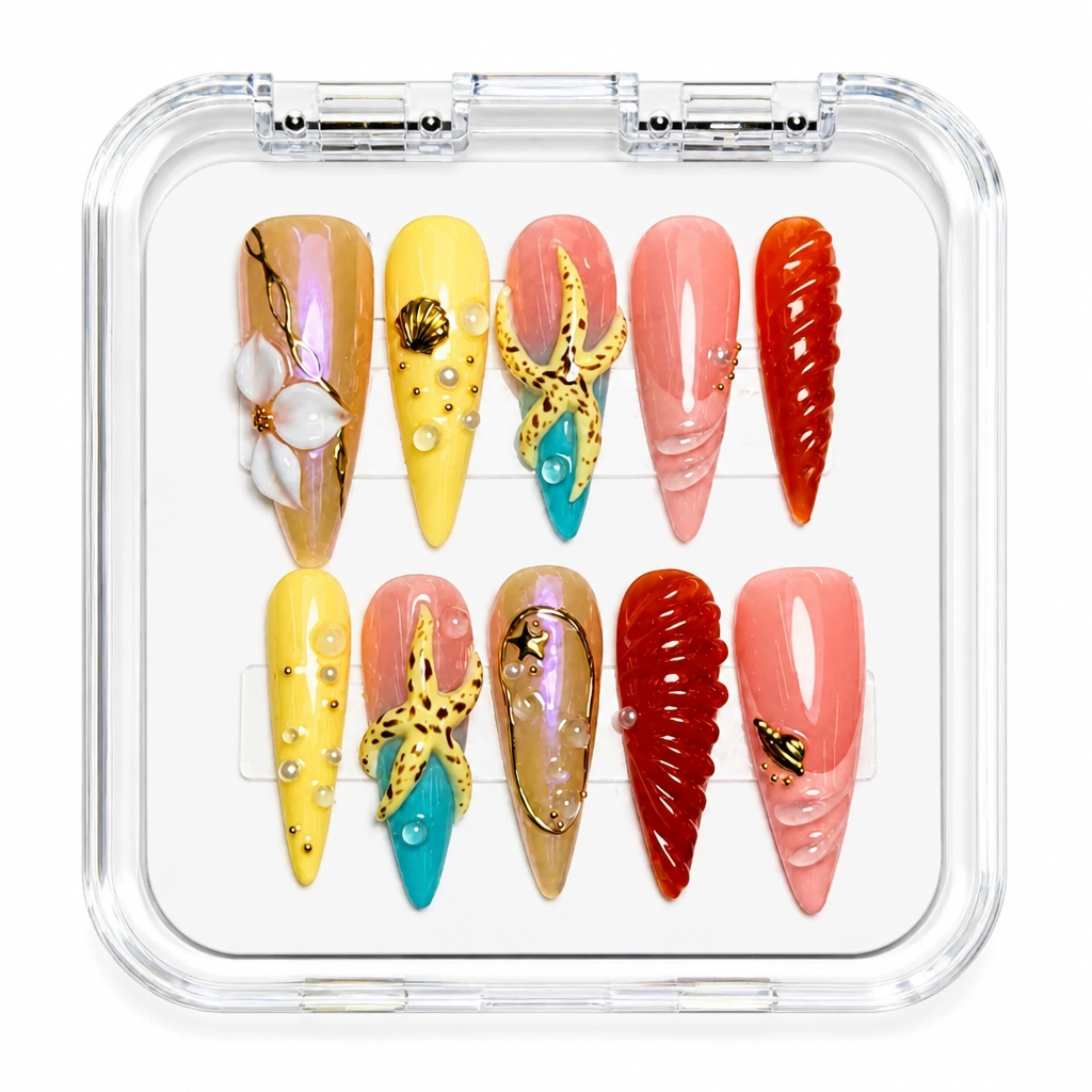 Press-on Nails Wholesale $9.90 Gilded Opulence by Yabe Vietnam